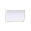 Elegant Decor Contour Metal Rectangle Mirror 22X36