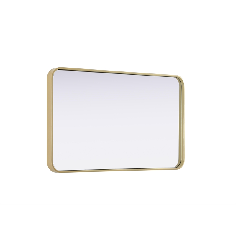 Elegant Decor Contour Metal Rectangle Mirror 22X36