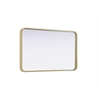Elegant Decor Contour Metal Rectangle Mirror 22X36