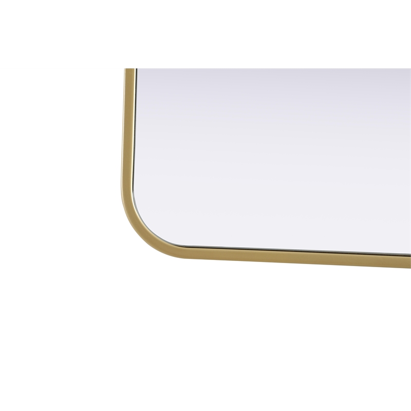 Elegant Decor Contour Metal Rectangle Mirror 22X36