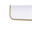 Elegant Decor Contour Metal Rectangle Mirror 22X36