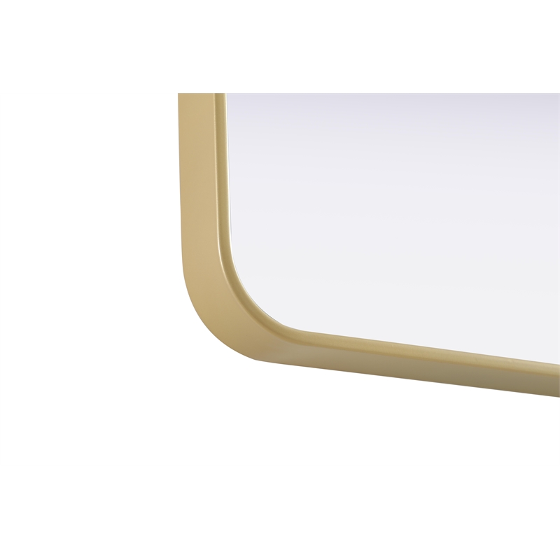 Elegant Decor Contour Metal Rectangle Mirror 22X36