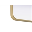 Elegant Decor Contour Metal Rectangle Mirror 22X36