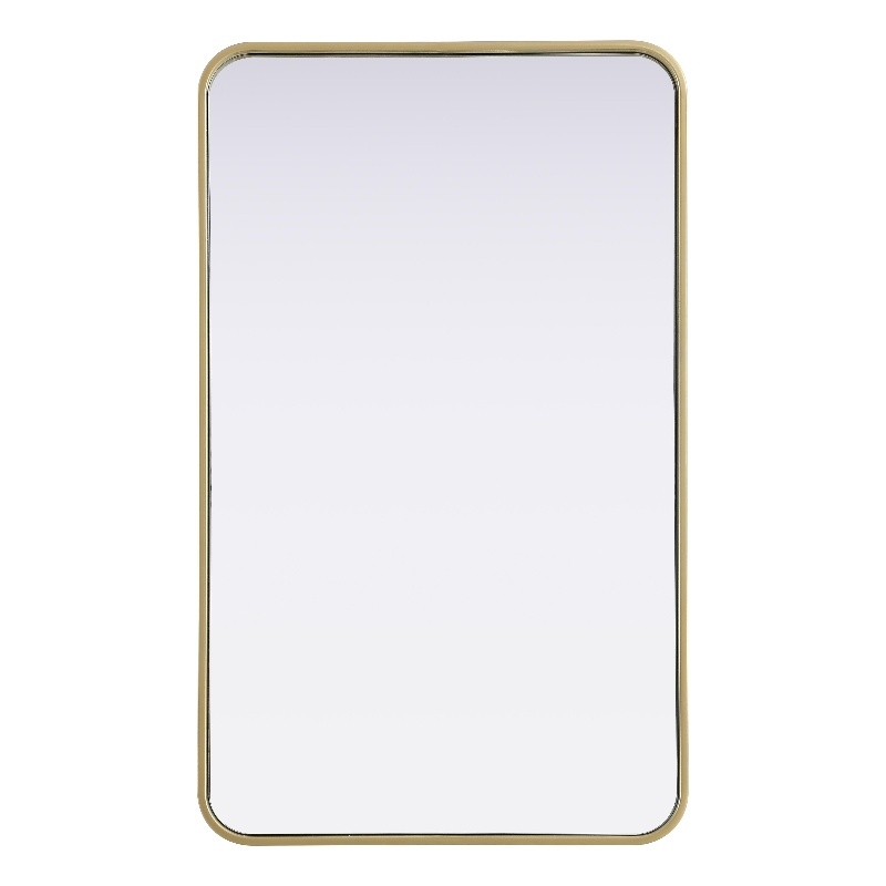 Elegant Decor Contour Metal Rectangle Mirror 22X36