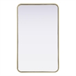 Elegant Decor Contour Metal Rectangle Mirror 22X36