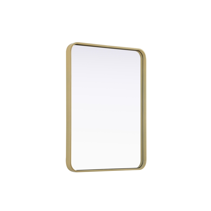 Elegant Decor Contour Metal Rectangle Mirror 24X32