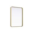 Elegant Decor Contour Metal Rectangle Mirror 24X32