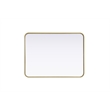 Elegant Decor Contour Metal Rectangle Mirror 24X32
