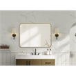 Elegant Decor Contour Metal Rectangle Mirror 24X32