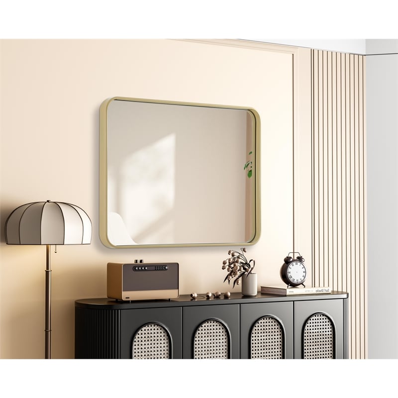 Elegant Decor Contour Metal Rectangle Mirror 24X32