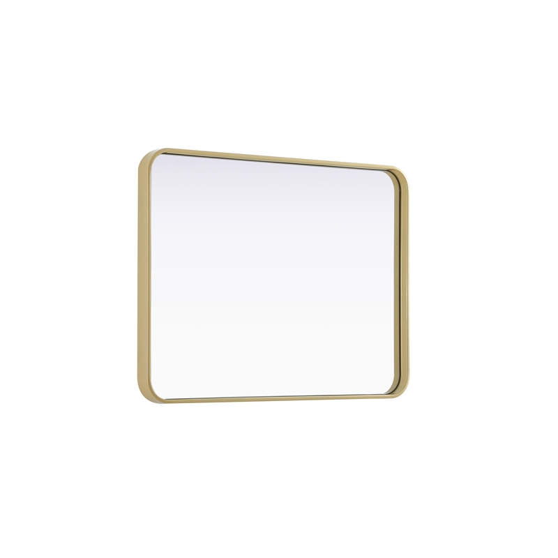 Elegant Decor Contour Metal Rectangle Mirror 24X32