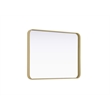 Elegant Decor Contour Metal Rectangle Mirror 24X32