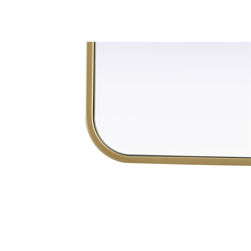 Elegant Decor Contour Metal Rectangle Mirror 24X32
