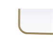 Elegant Decor Contour Metal Rectangle Mirror 24X32