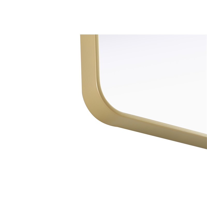 Elegant Decor Contour Metal Rectangle Mirror 24X32