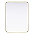 Elegant Decor Contour Metal Rectangle Mirror 24X32