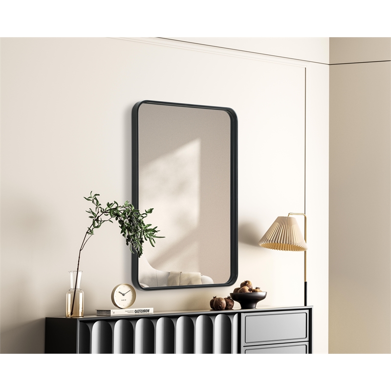 Elegant Decor Contour Metal Rectangle Mirror 24X36