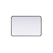 Elegant Decor Contour Metal Rectangle Mirror 24X36