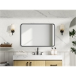 Elegant Decor Contour Metal Rectangle Mirror 24X36
