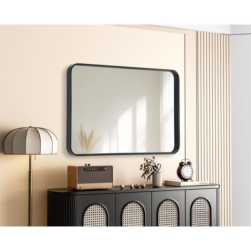 Elegant Decor Contour Metal Rectangle Mirror 24X36