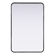 Elegant Decor Contour Metal Rectangle Mirror 24X36