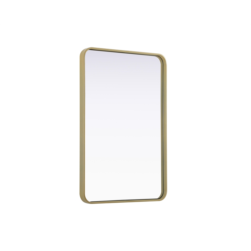 Elegant Decor Contour Metal Rectangle Mirror 24X36