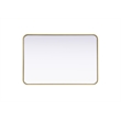 Elegant Decor Contour Metal Rectangle Mirror 24X36
