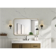 Elegant Decor Contour Metal Rectangle Mirror 24X36