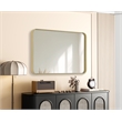 Elegant Decor Contour Metal Rectangle Mirror 24X36