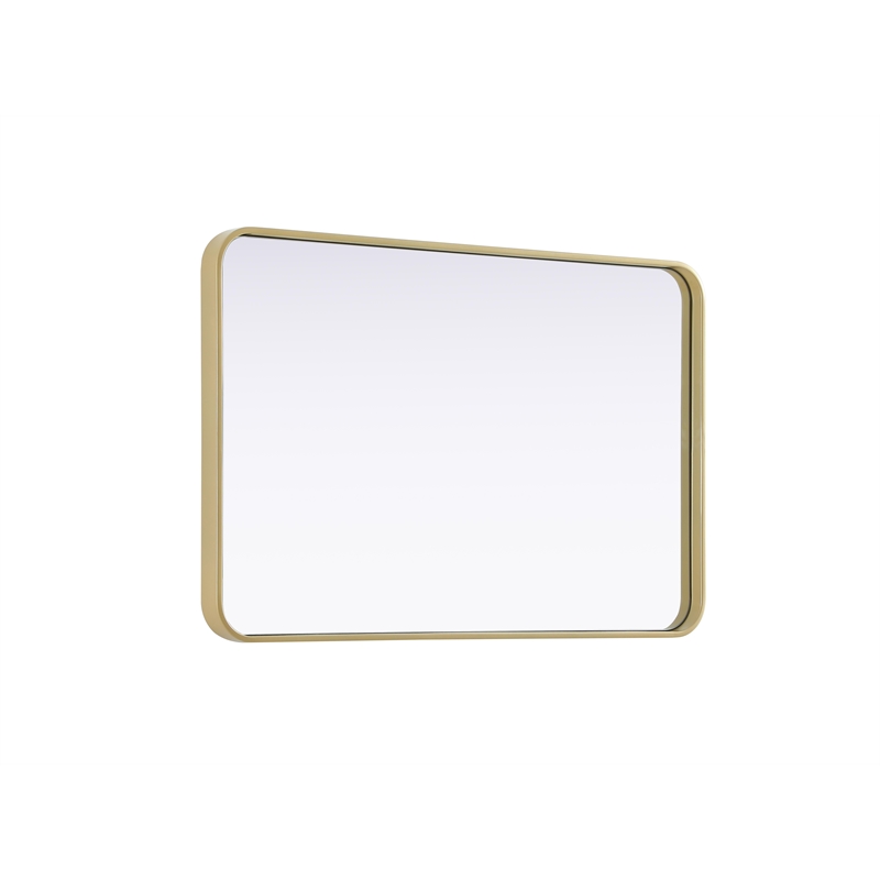Elegant Decor Contour Metal Rectangle Mirror 24X36