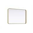 Elegant Decor Contour Metal Rectangle Mirror 24X36