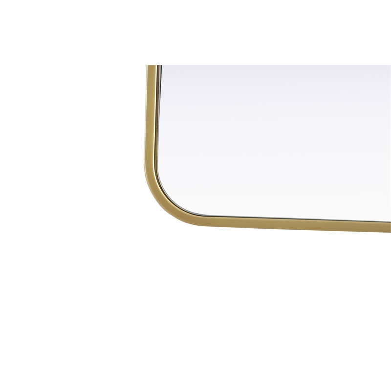 Elegant Decor Contour Metal Rectangle Mirror 24X36