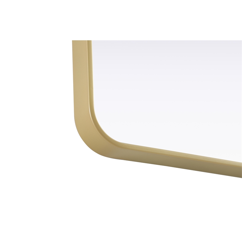Elegant Decor Contour Metal Rectangle Mirror 24X36