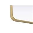 Elegant Decor Contour Metal Rectangle Mirror 24X36