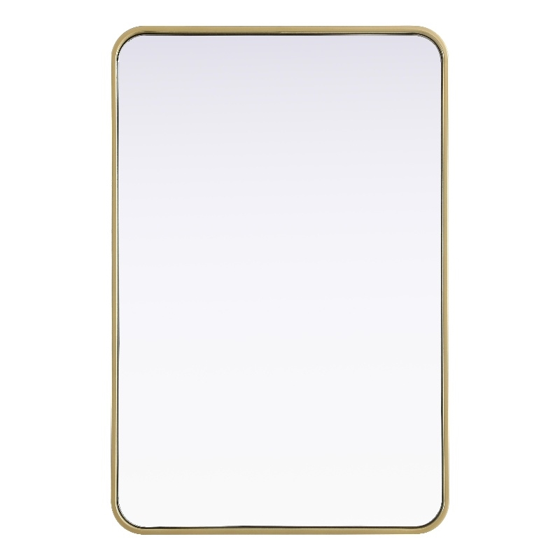 Elegant Decor Contour Metal Rectangle Mirror 24X36