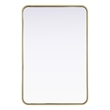 Elegant Decor Contour Metal Rectangle Mirror 24X36