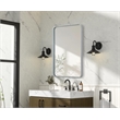 Elegant Decor Contour Metal Rectangle Mirror 24X36