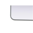 Elegant Decor Contour Metal Rectangle Mirror 24X36