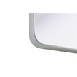 Elegant Decor Contour Metal Rectangle Mirror 24X36