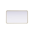 Elegant Decor Contour Metal Rectangle Mirror 24X40