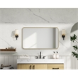 Elegant Decor Contour Metal Rectangle Mirror 24X40