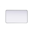 Elegant Decor Contour Metal Rectangle Mirror 24X40