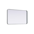 Elegant Decor Contour Metal Rectangle Mirror 24X40