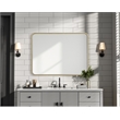 Elegant Decor Contour Metal Rectangle Mirror 27X36