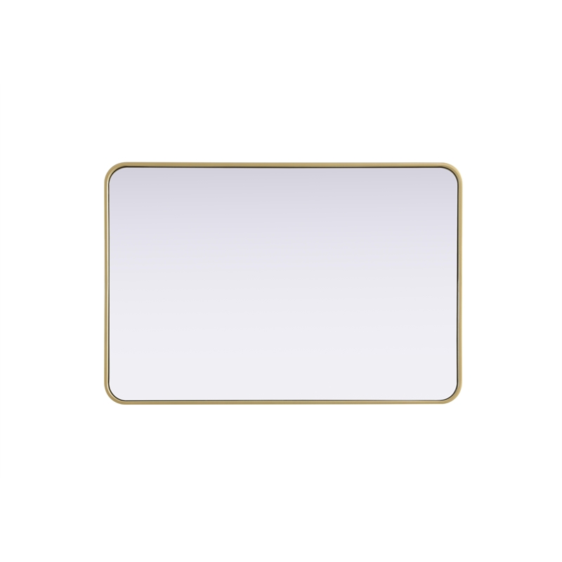 Elegant Decor Contour Metal Rectangle Mirror 27X40