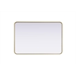 Elegant Decor Contour Metal Rectangle Mirror 27X40