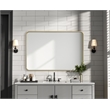 Elegant Decor Contour Metal Rectangle Mirror 27X40