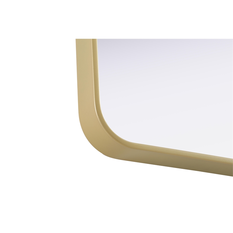 Elegant Decor Contour Metal Rectangle Mirror 27X40