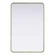 Elegant Decor Contour Metal Rectangle Mirror 27X40