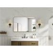 Elegant Decor Contour Metal Rectangle Mirror 28X42 In Brass